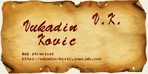 Vukadin Ković vizit kartica